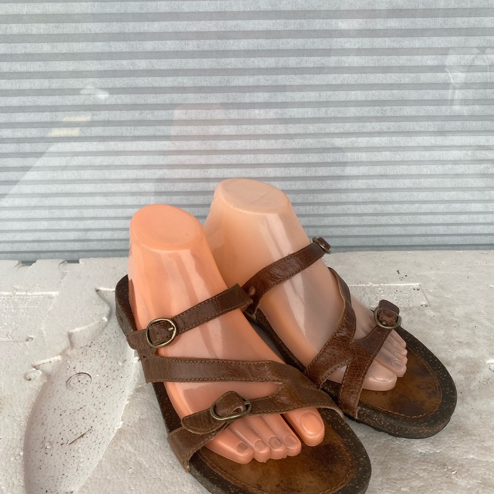 Teva 4186 Women’s Brown Leather Sandals Size W10 - Picture 5 of 15